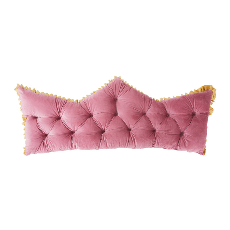 Lucy Red Princess-Style Crown Cushion, Soft Floral Support for Every Elegant Moment