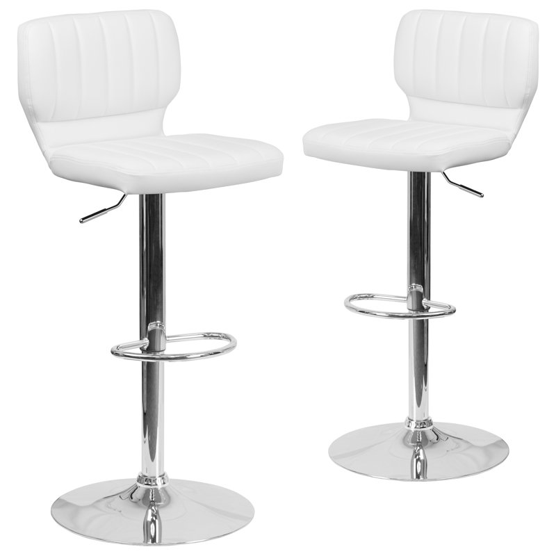 Tabouret de bar Norrell, Blanc
