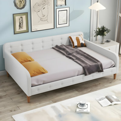 Kiyohiko Modern Velvet Tufted Daybed with Solid Wood Frame and Plush Upholstery by Red Barrel Studio