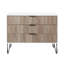 Commode standard cannelée 35 po avec 3 tiroirs Dumbo-677466829