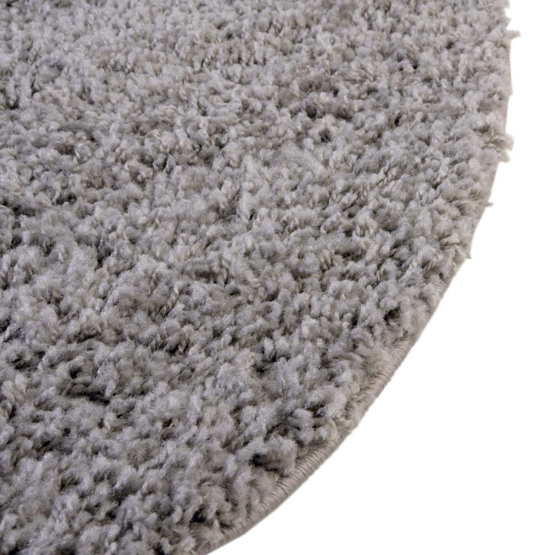 Santosha Shag Rug, Round 7'10", Cloud Gray