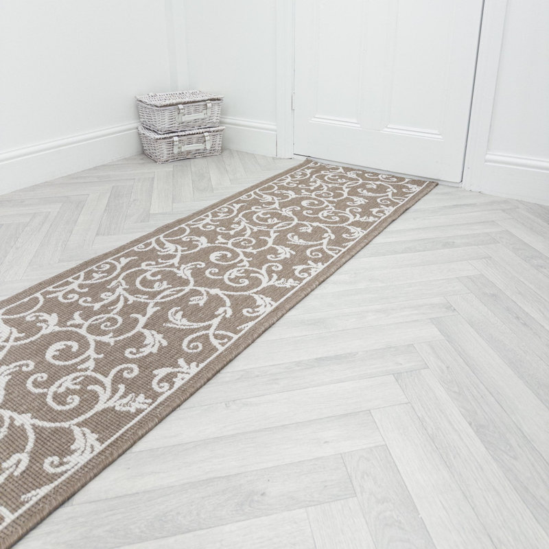 Runner Damask Flatweave Area Rug, Runner 60 x 150 cm
