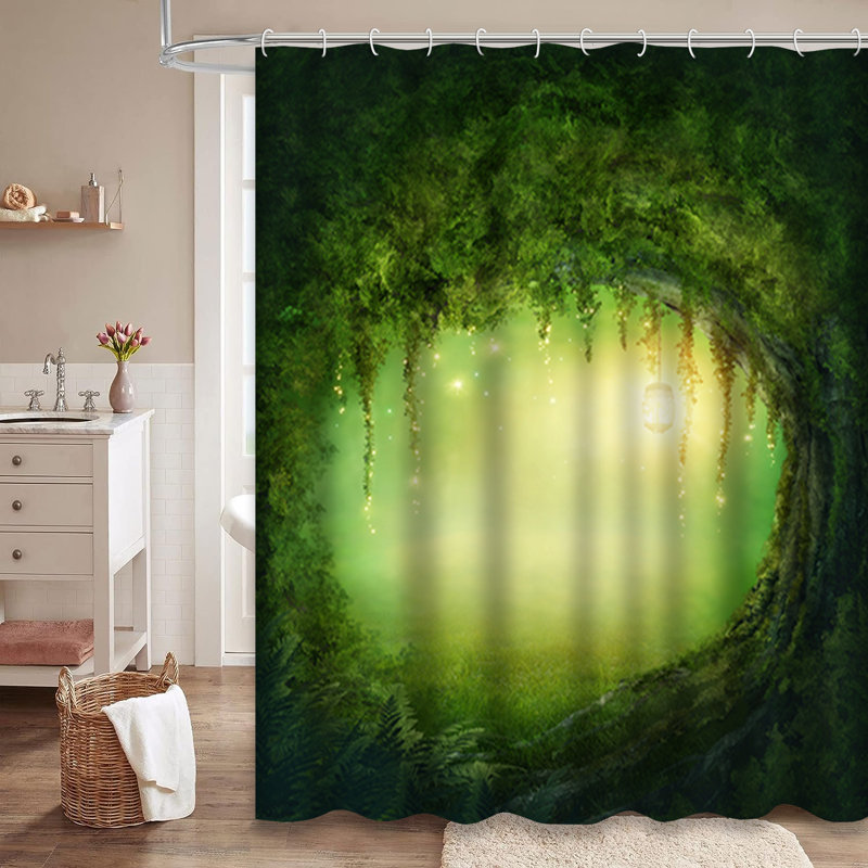 Rideau de douche à 12 crochets Fantasy, L 72 po x l 72 po