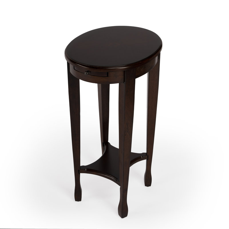 Table de bout ovale avec rangement Bette, Nœuds de châtaignier