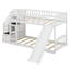 Lit superposé avec escalier de rangement et glissade-231497198