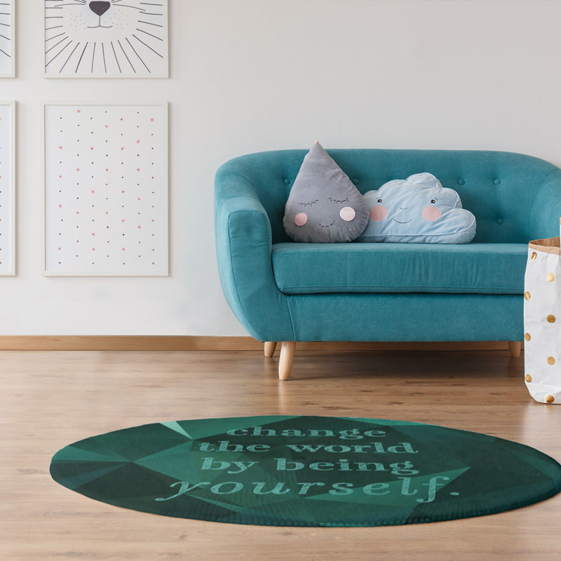 Tapis de faux gemme changer le "world quoted", Rond 5 pi