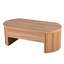 Table basse à plateau relevable de 47,2 po avec compartiment caché, table centrale en bois partiellement assemblée, plateau de table ovale moderne pour le salon-129345737