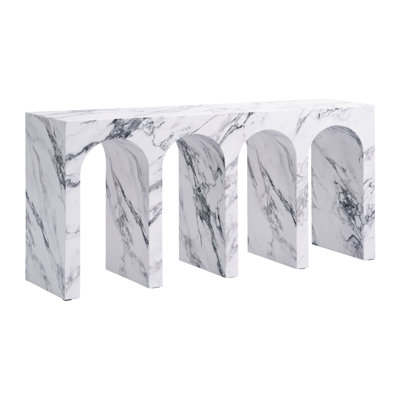 Console Table, Engineered Stone Finish