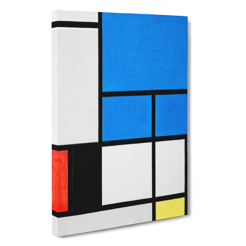 Composition Vol.1 by Piet Mondrian - Wrapped Canvas, 91cm H x 60cm W x 3cm D