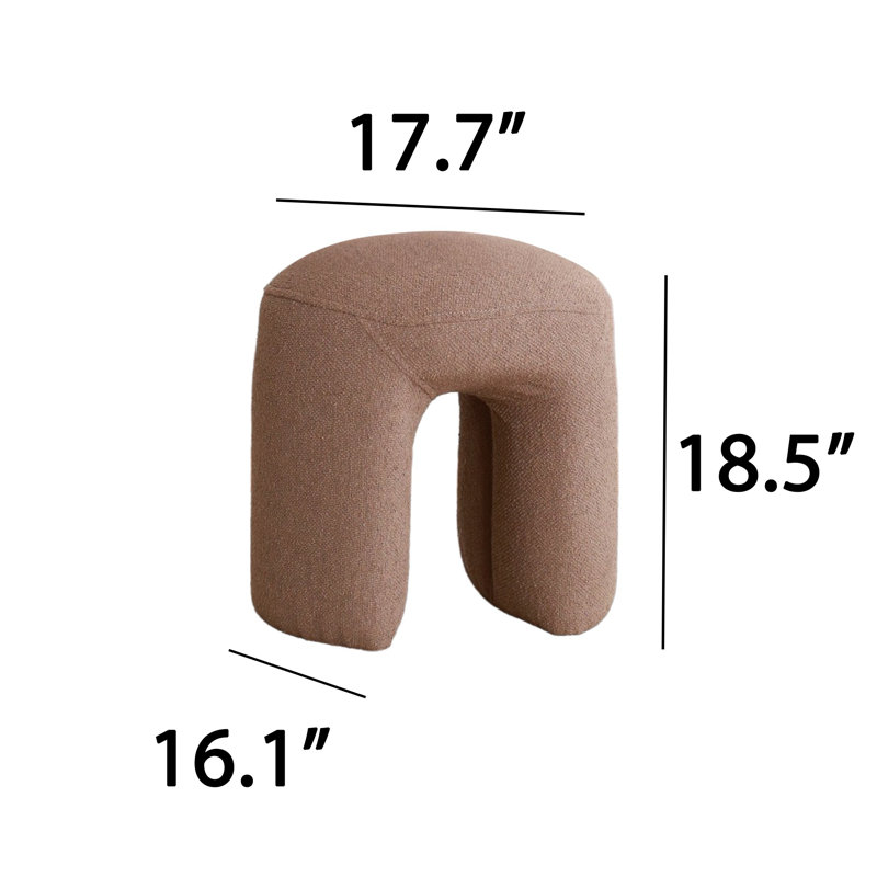 Repose-pieds large fantaisie 17,72 po Zeven, Brun