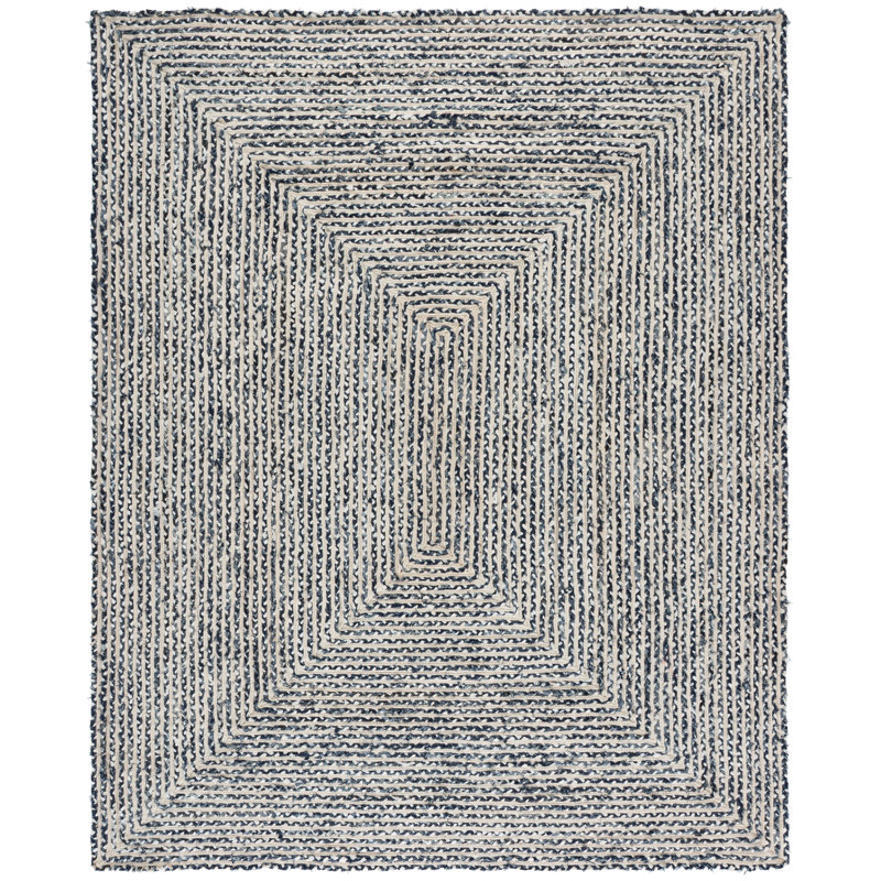 Nini Handmade Cotton Striped Rug, Rectangle 8' x 10'