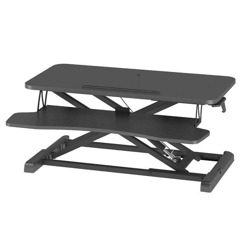 Bureau debout à hauteur ajustable l 24 po Mancero, Noir