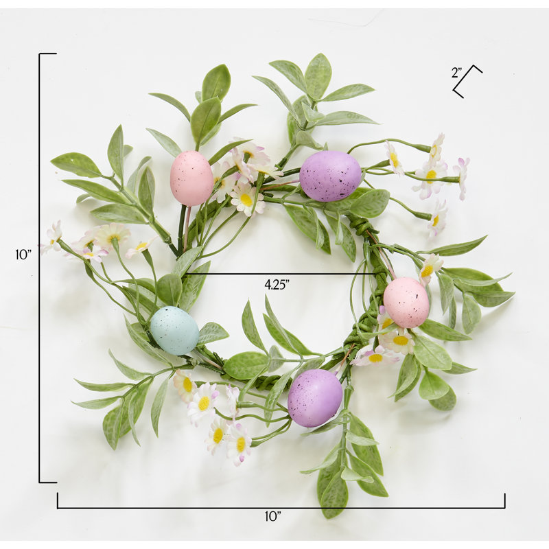 Pièce maîtresse de 4,25 po avec œillets et feuilles de Pâques, ensemble de 4 pièces