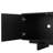 Retro Style Wood Grain TV Stand With Wavy Door, For Tvs Up To 75", Black-941229766