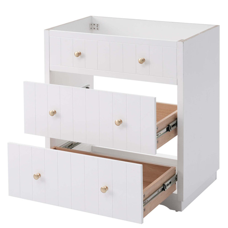 (Cabinet seulement) Base de meuble-lavabo avec 2 tiroirs