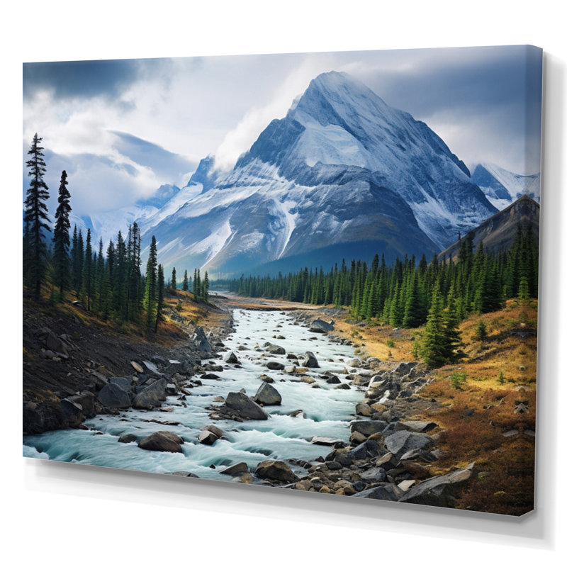 Canada Misty Mountain Majesty II - Canada, art mural, Toile tendue, H 34 po x l 44 po x P 1,5 po