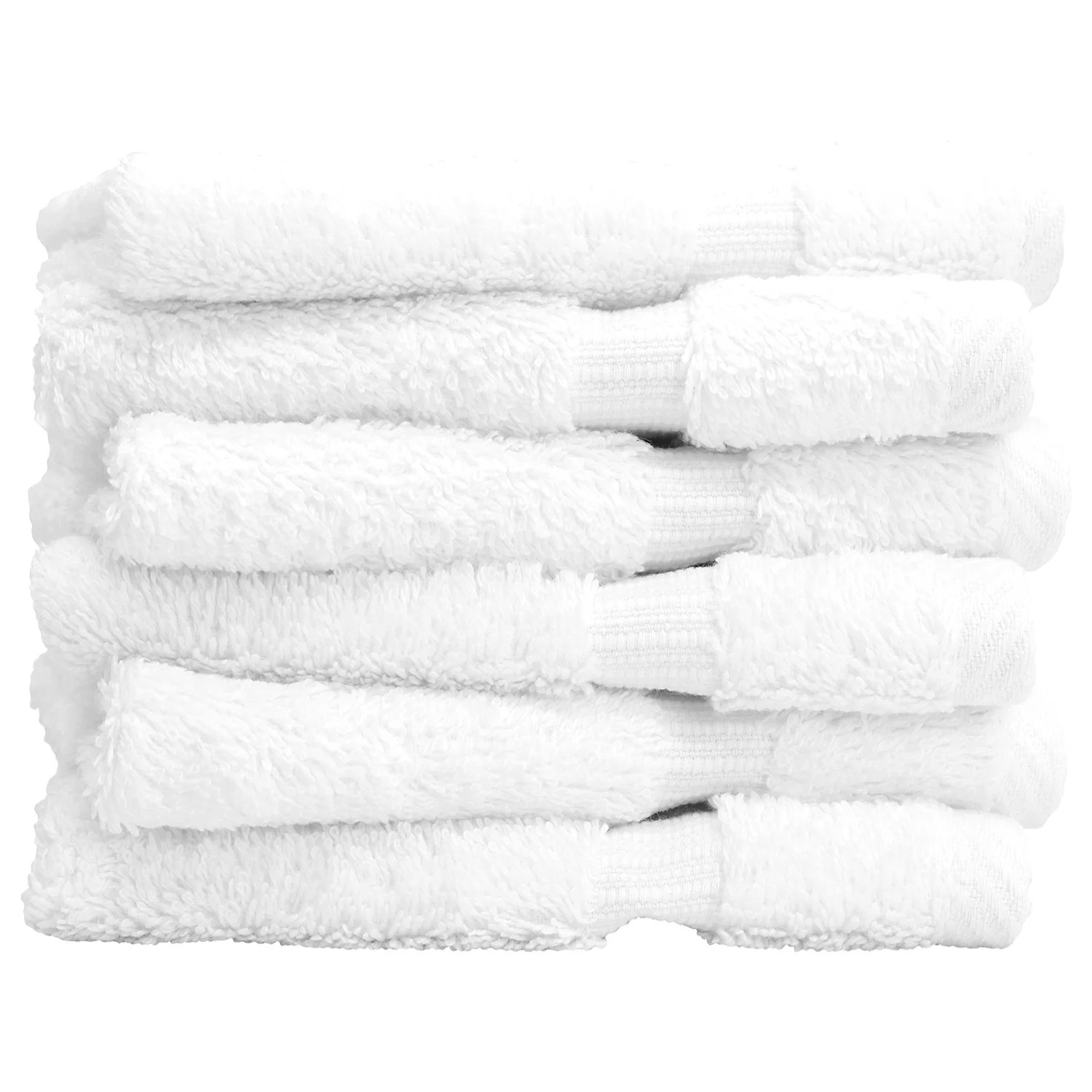 Mainstays Basic Cotton Bath Towel Set - 6 Piece Set, White, Size: 27' x 52