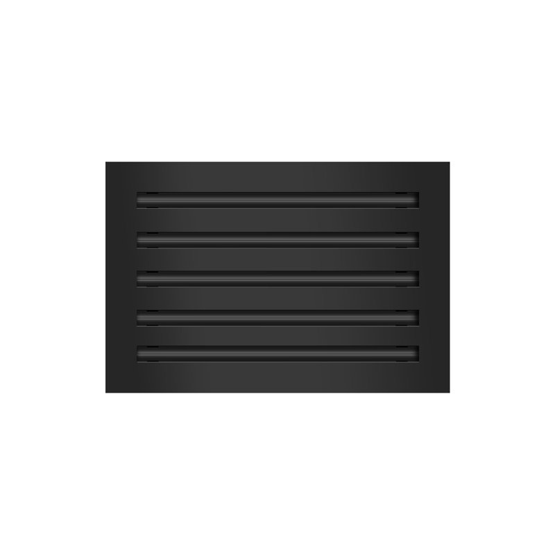 Buildmart - Couvercle d'évent AC moderne noir 14 x 10 - Diffuseur linéaire standard - Grille de registre