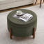 Repose-pieds rond avec rangement 31,7 "avec pieds en bois massif, repose-pieds multi-usage-129388829