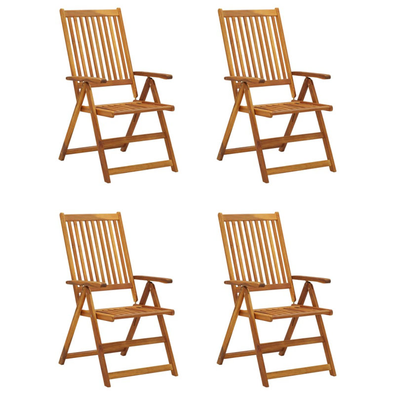 Chaise de patio avec coussins en bois d'acacia massif, Bleu