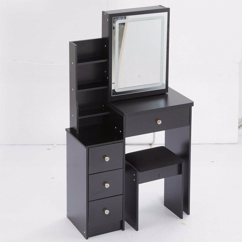 Tabouret de chevet 29,2 po, Noir