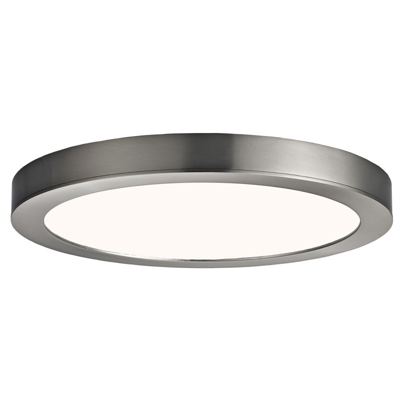 Plafonnier encastré 11 po Pedraza, Nickel brossé