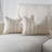Thai Cream Handwoven Cotton Lumbar Pillow Cover, Decorative Accent-121002543-121002545