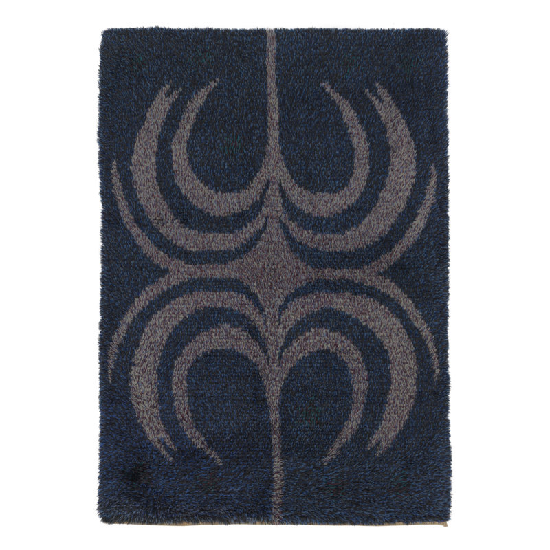 Scandinavian One-of-a-Kind 4'8x6'6 Hand Knotted Area Rug