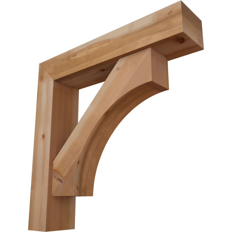 Support Westlake Block avec support décalé, 36 po x 36 po, Cèdre rouge occidental de l 7 1/2 po (lisse)