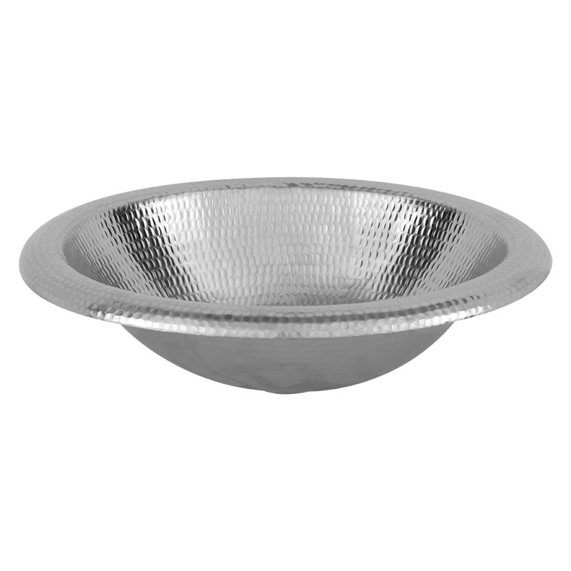 Premier Copper Products 15'' Gray Nickel Oval Bathroom Sink
