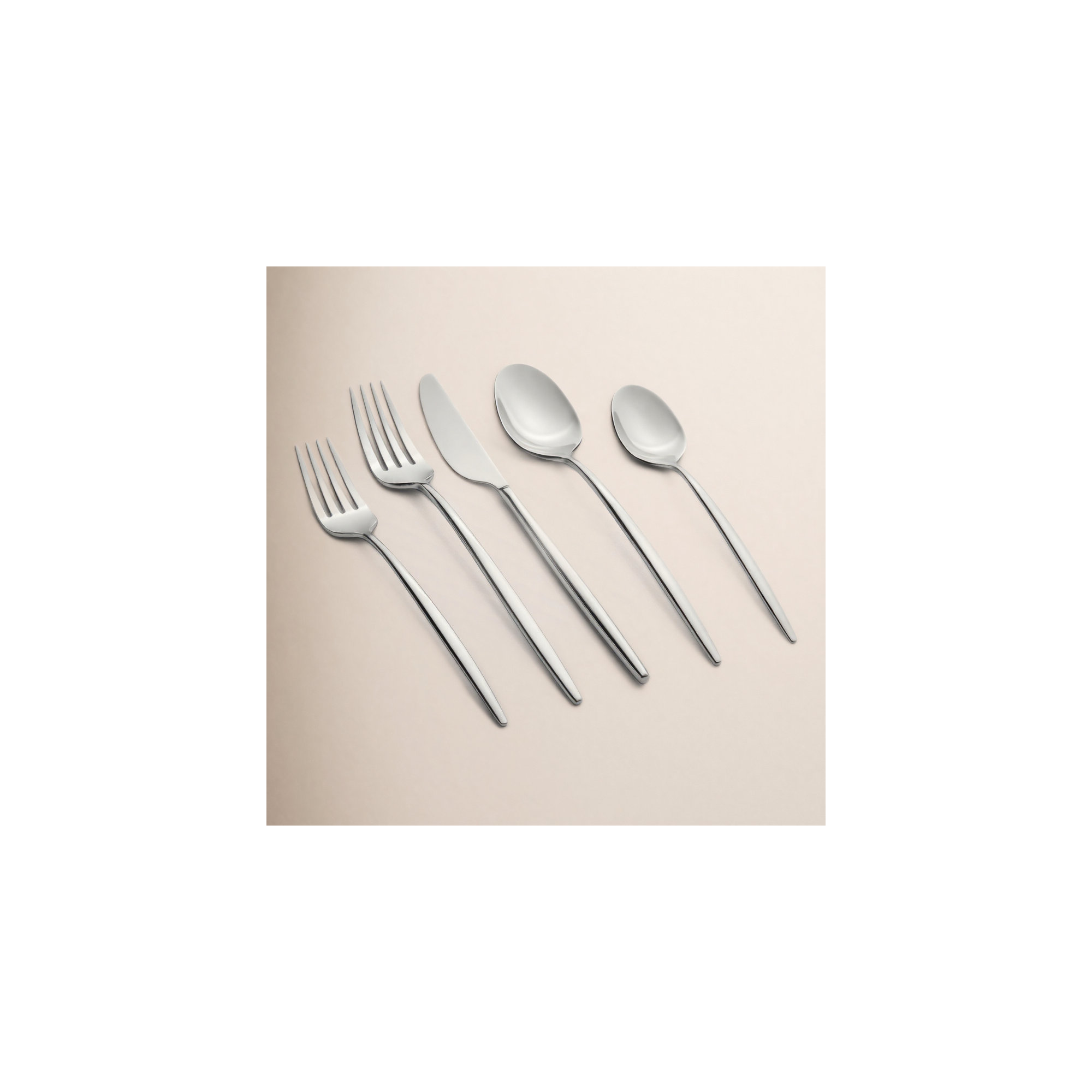 Barrona Stainless Steel Flatware, Silver