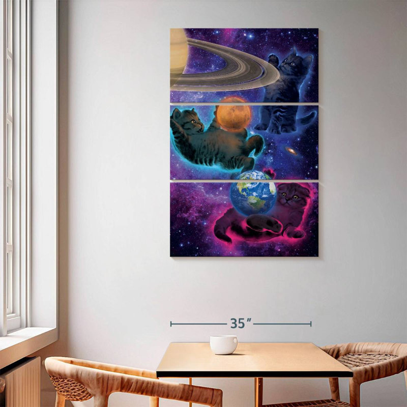 Brampt Cosmic Kittens, 65" H x 42" W