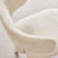 Modern Upholstered Dining Chairs, Curved Back Linen Fabric Side Chairs With Integrated Metal Legs-851677002-851577490