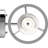  Emery 1-Light Indoor Chrome Vanity Wall Armed Sconce or Wall Mount with Frosted Glass Cylinder Shade