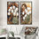 Tulipes par roue de chariot I - Art mural floral 2 pièces