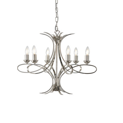 Cliff 6 - Light Candle Style Chandelier