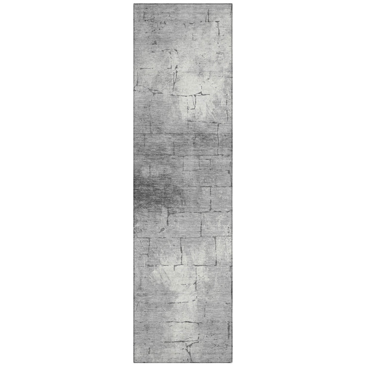 Machine Washable Indoor/Outdoor Husby ACN2215 Geometric Rug