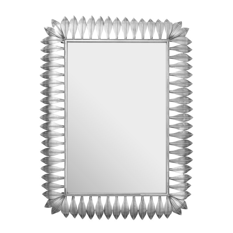 Glendive Metal Concave Wall Mirror, Silver