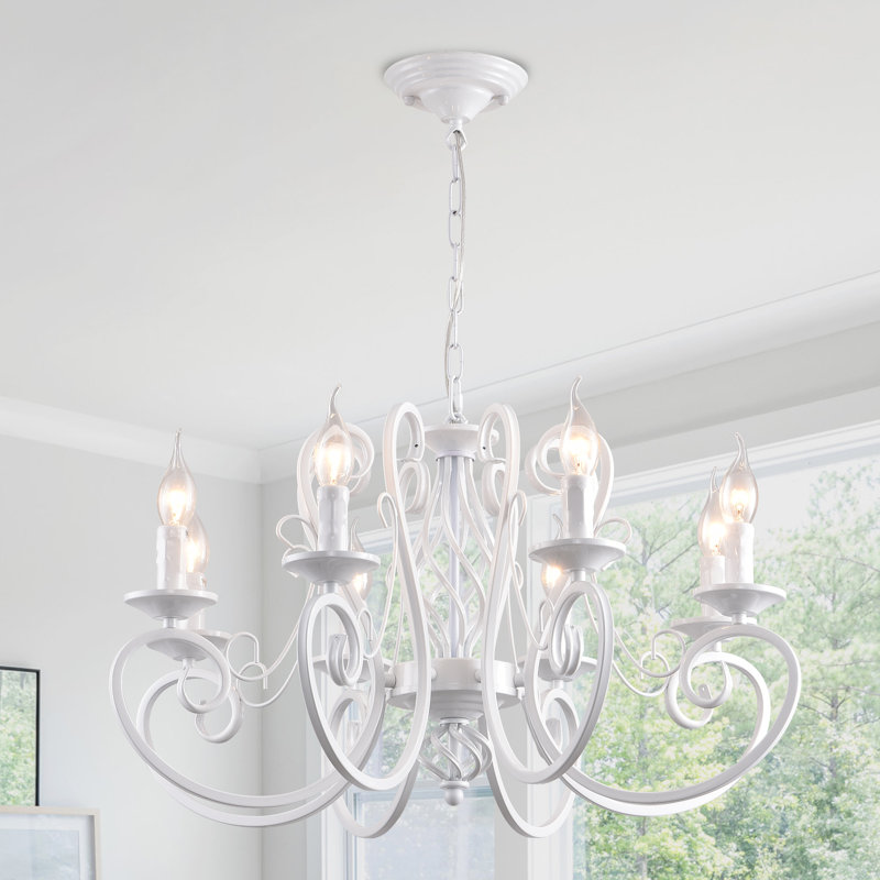 Dirksen 8 - Light Dimmable Classic / Traditional Chandelier, White