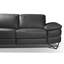 Canapé modulaire inclinable en cuir véritable de 110 po de largeur-86763971