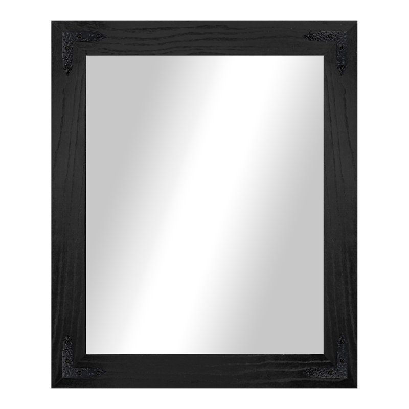 Miroir Gracie Oaks, Noir, noir, noir, noir, 36 po x 33 po