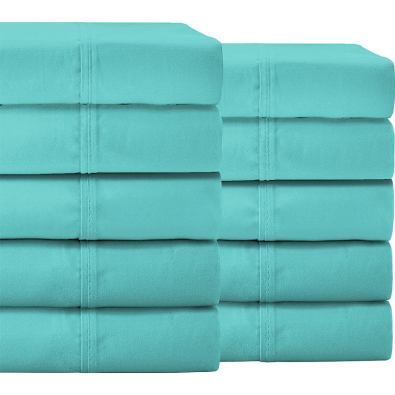 Microfiber Sheet Set, Turquoise, Twin XL Sheet Set + 10 Fitted Sheet+10 Pillowcases