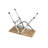Fraser 70cm Solid Wood Rectangular Adjustable Folding Table
