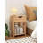 Nightstand With Drawers Wooden Bedside Table With Rolling Open Storage Shelf Lockable Wheels Vintage Nightstands Side Accent Small End Table