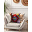 Geometric Blue: Red: Grey: Pink Square Cushion Cover