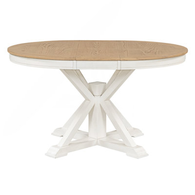 Table de salle à manger rétro avec rallonge fonctionnelle de 12 po pour salle à manger et salon