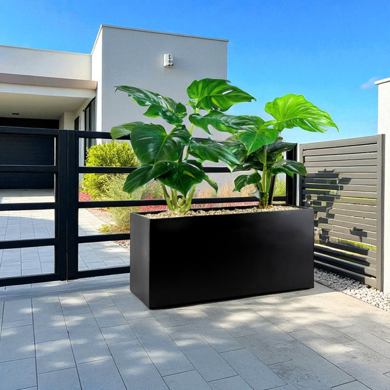Boîte à fleurs en composite Gainford, Noir, H 19,5 po x l 39 po x P 16 po