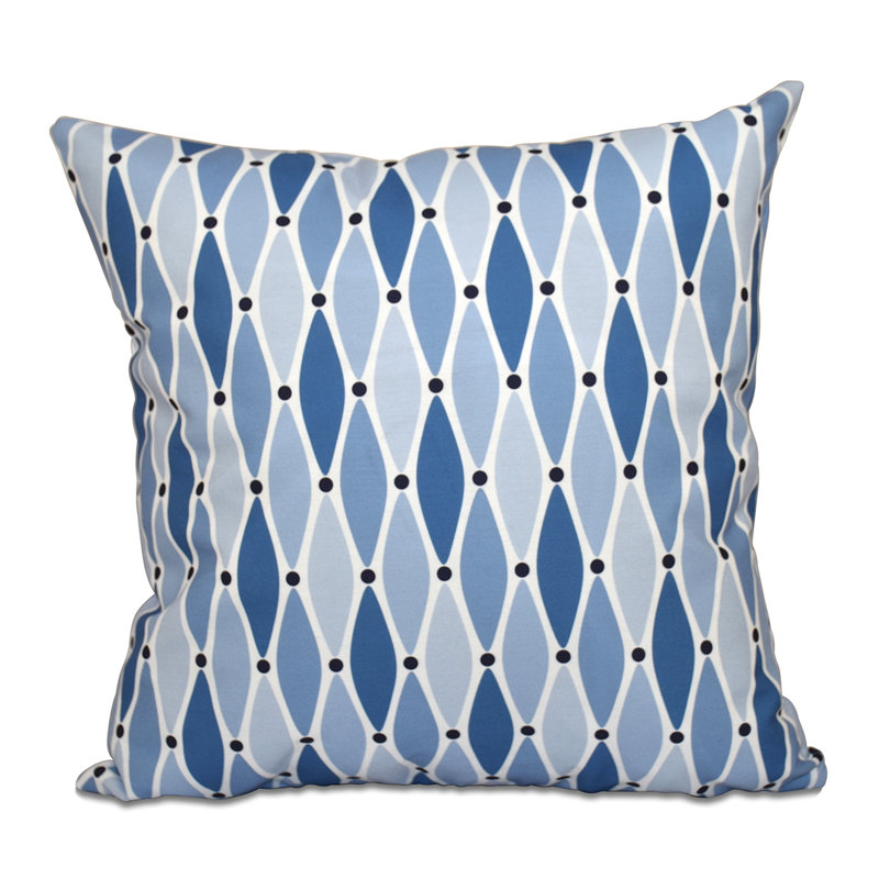Beach Vacation Throw Pillow, 18" H x 18" W, Blue