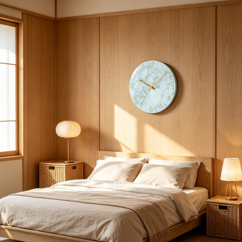 Glass Analogue Wall Clock