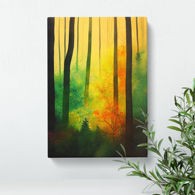 Forest In Watercolour No.5 - Wrapped Canvas Print